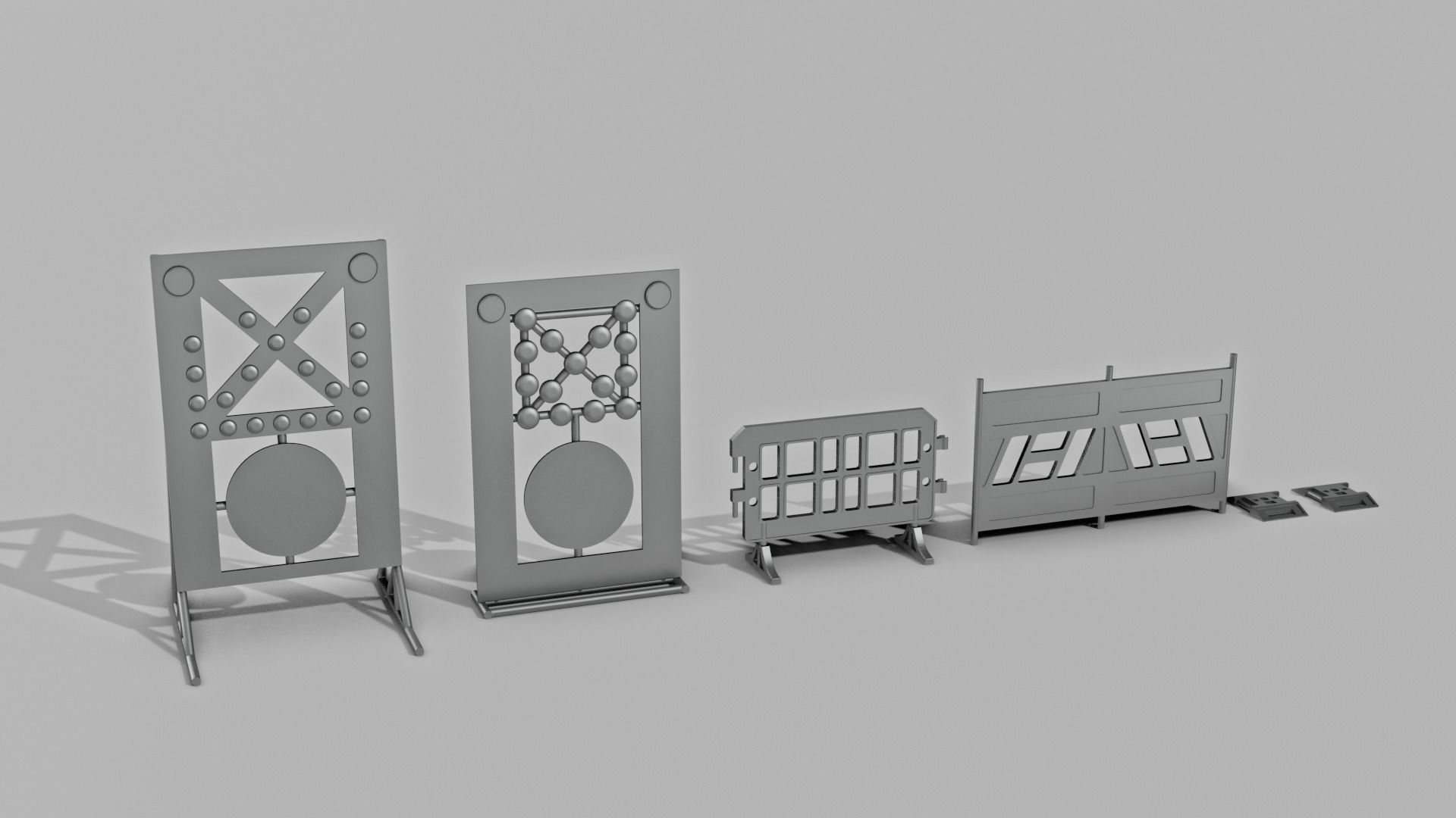 Traffic Road Work Diorama Pack 3D print model_4