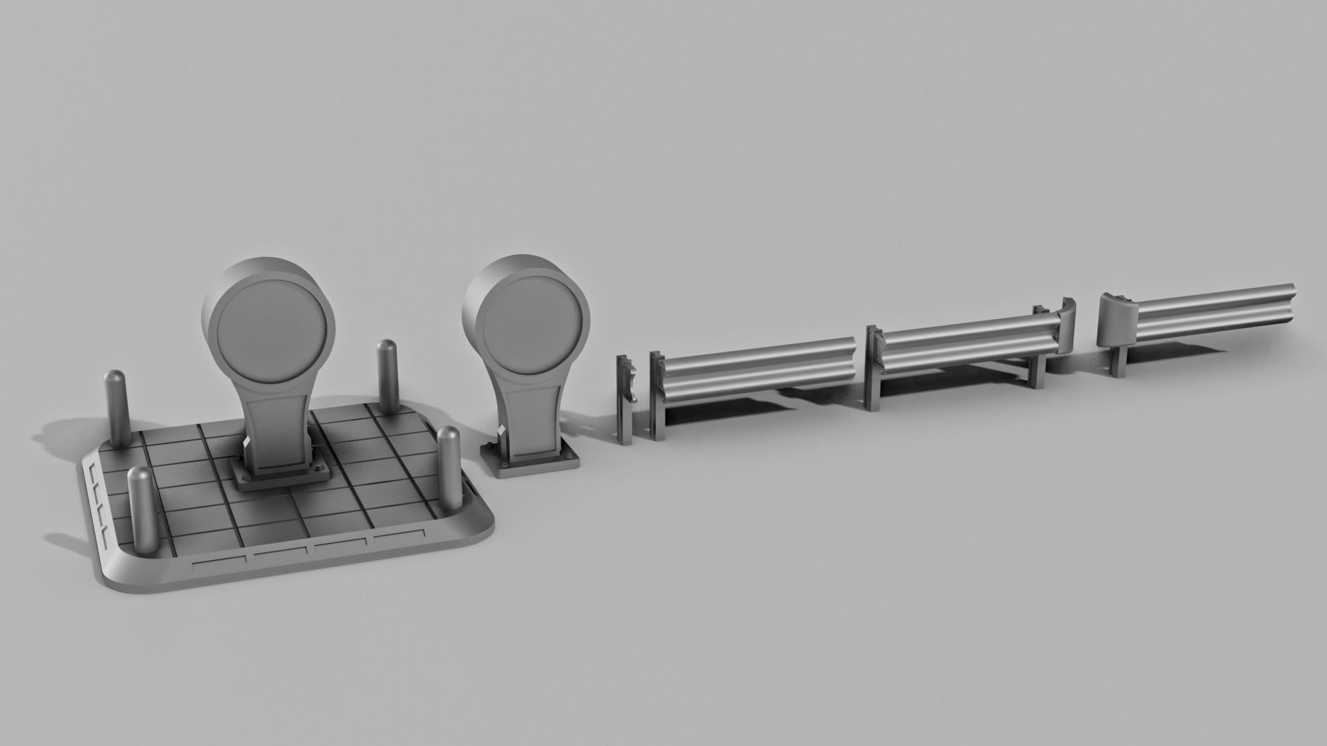 Traffic Road Work Diorama Pack 3D print model_6