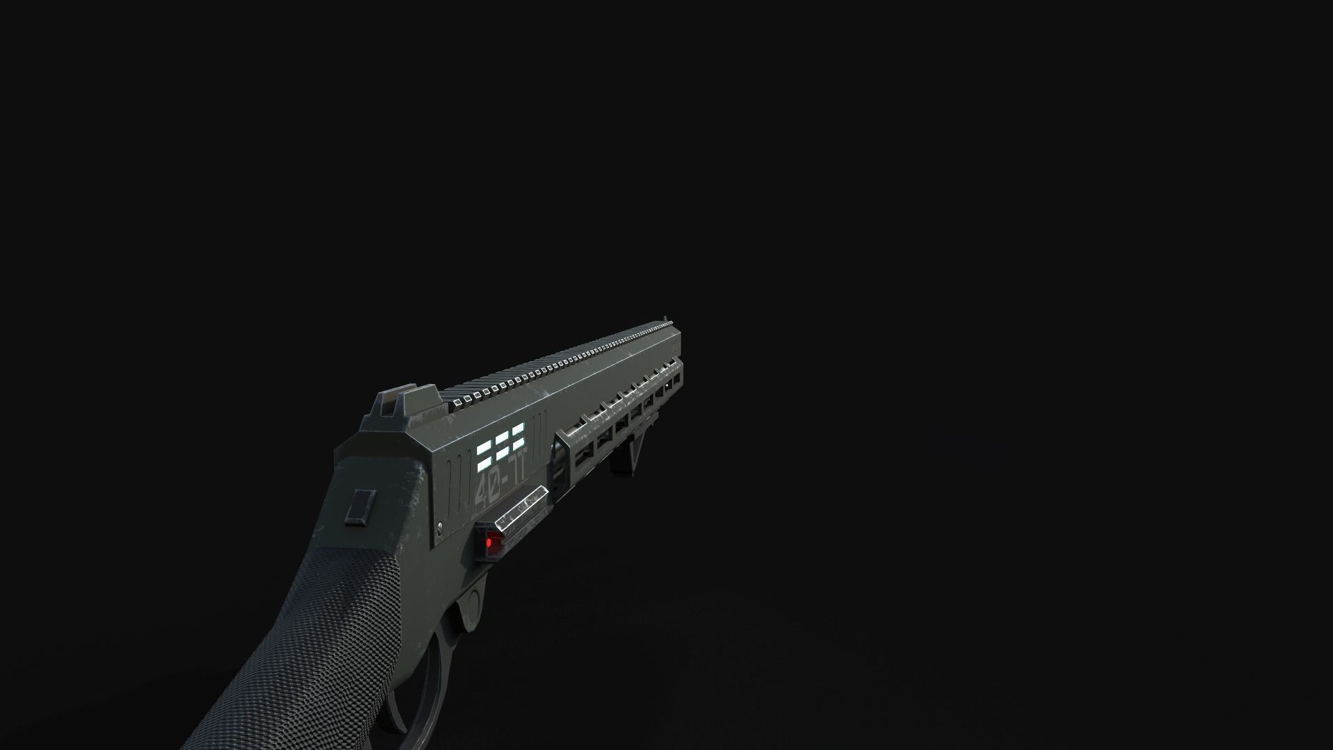 Laser Lever Action Rifle Low-poly 3D model_2