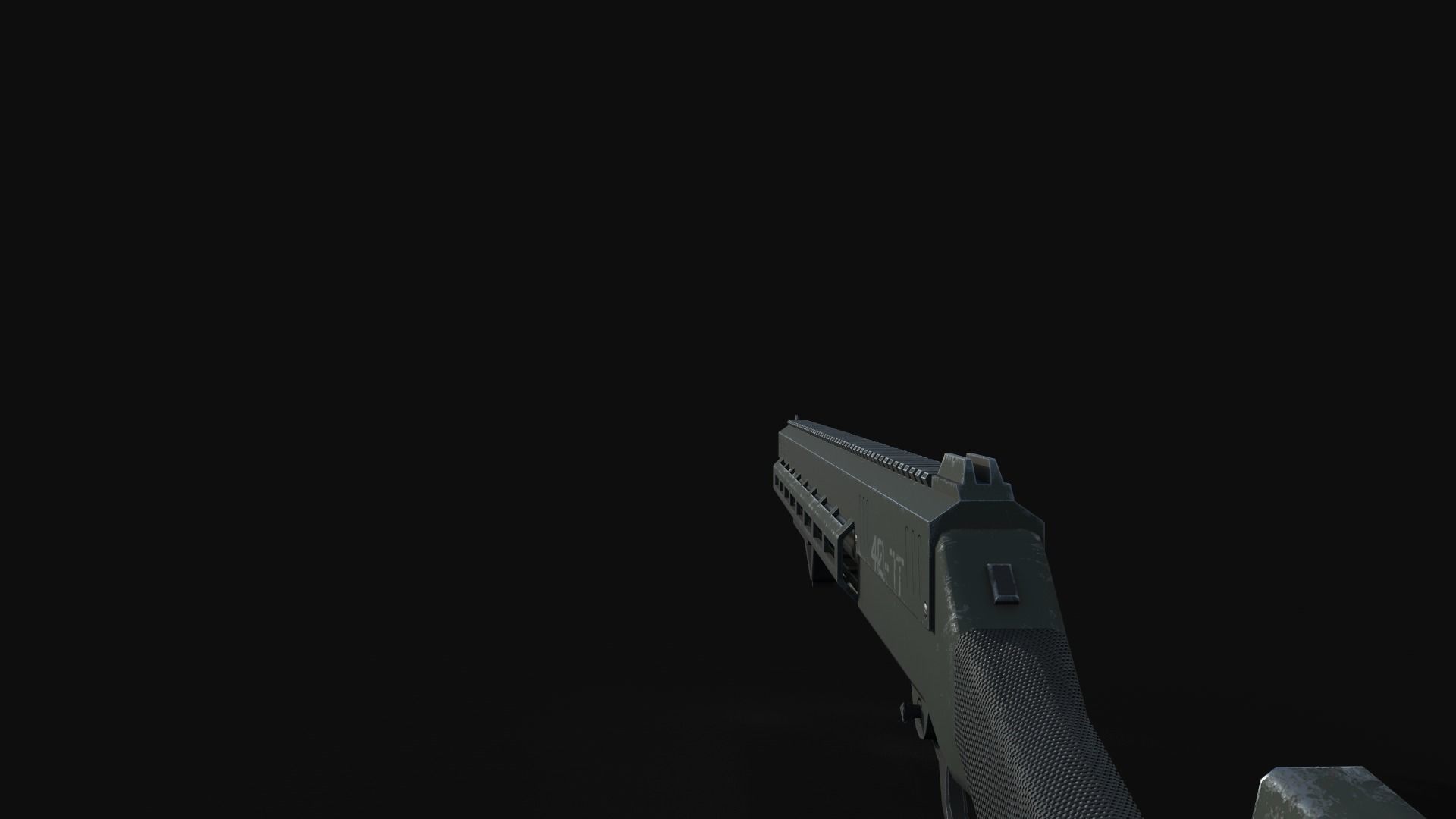 Laser Lever Action Rifle Low-poly 3D model_5