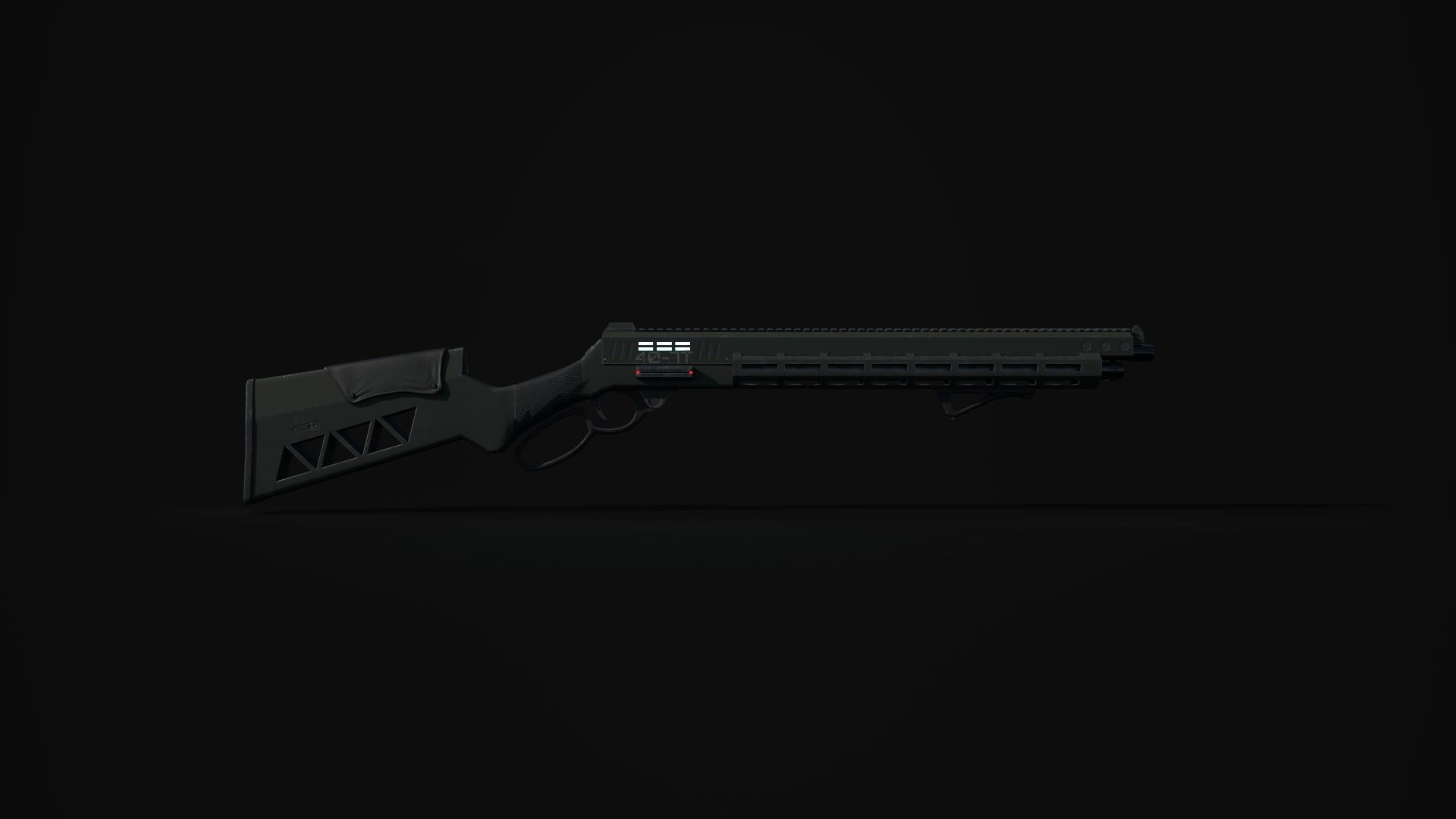 Laser Lever Action Rifle Low-poly 3D model_6
