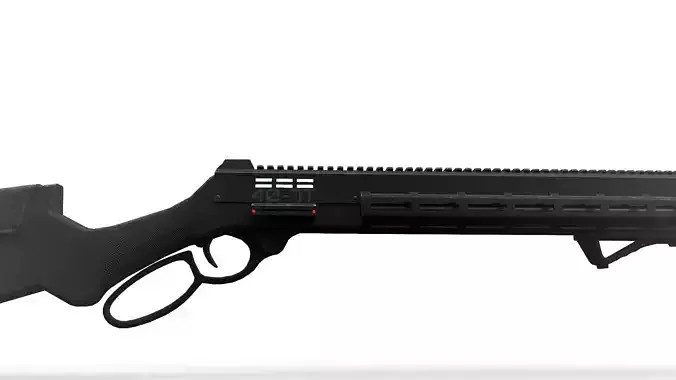 Laser Lever Action Rifle Low-poly 3D model Laser Lever Action Rifle Low-poly 3D model