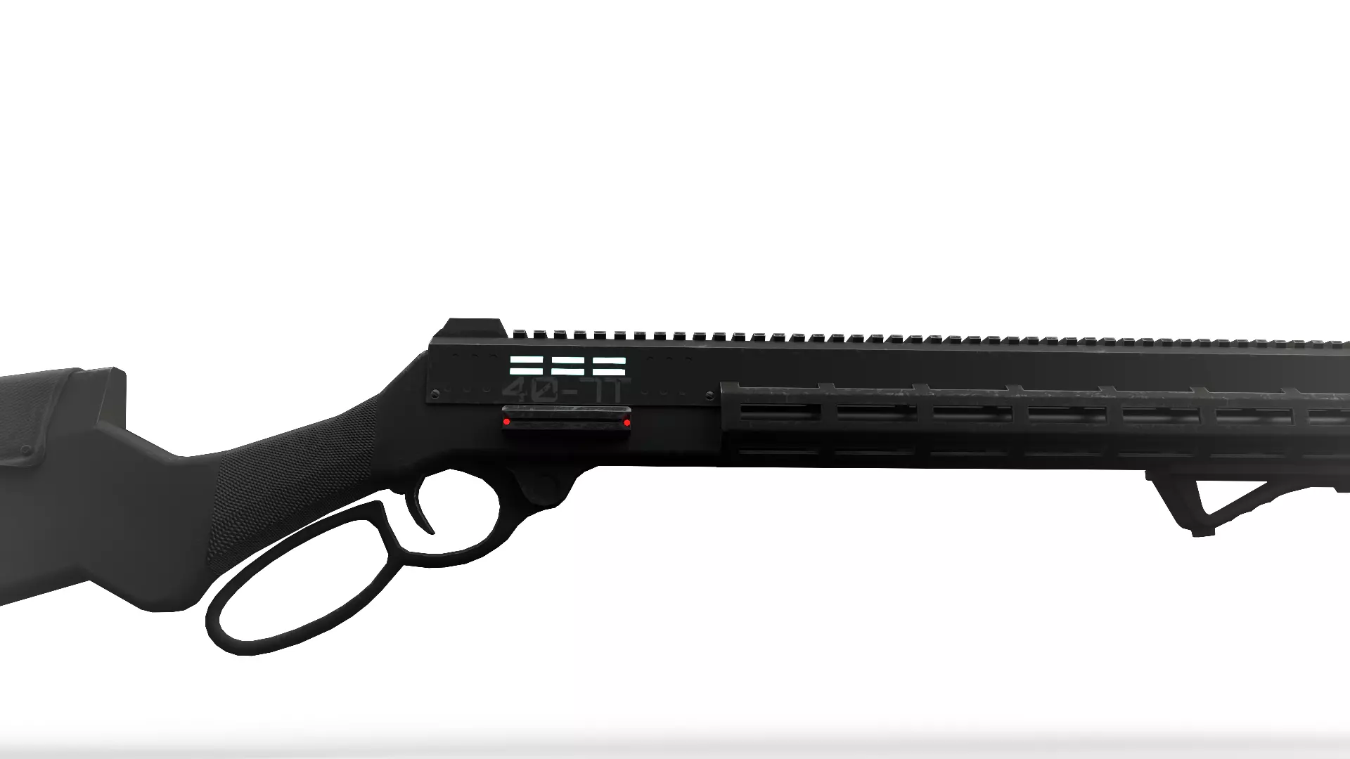 Laser Lever Action Rifle Low-poly 3D model_0