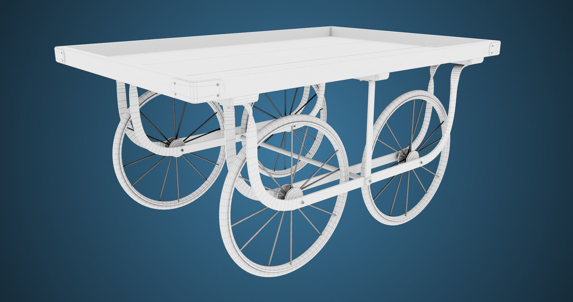 Wooden Cart05 All PBR Unity UE Textures Included Low-poly 3D model_23