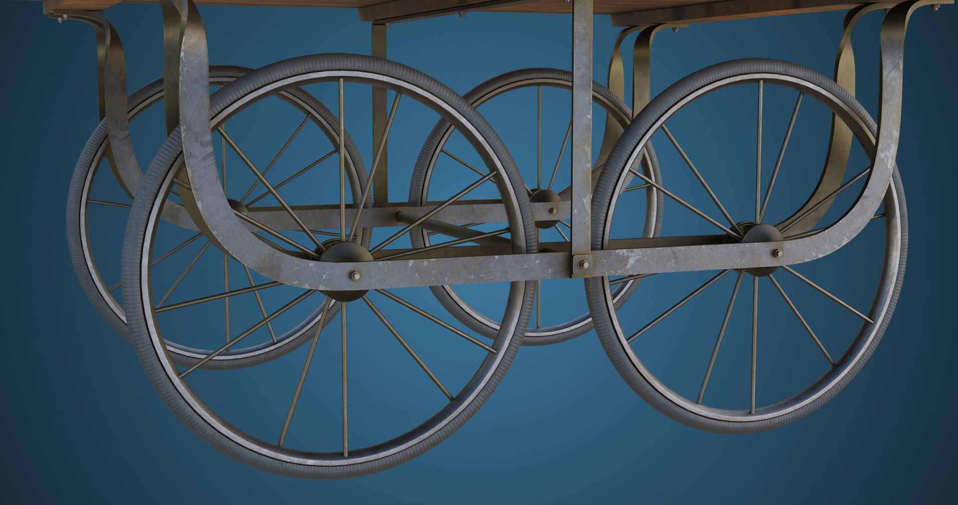 Wooden Cart05 All PBR Unity UE Textures Included Low-poly 3D model_13
