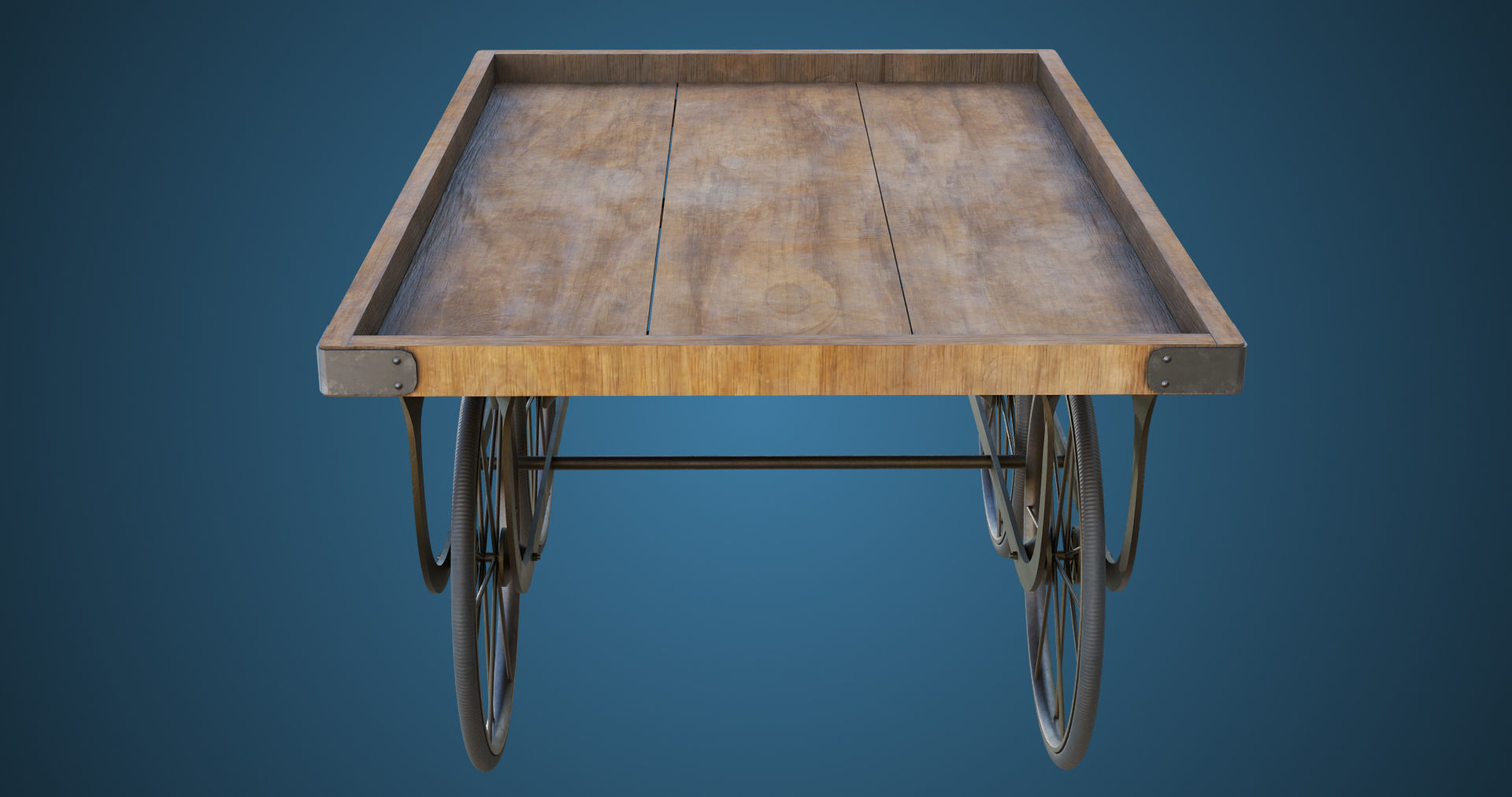 Wooden Cart05 All PBR Unity UE Textures Included Low-poly 3D model_12