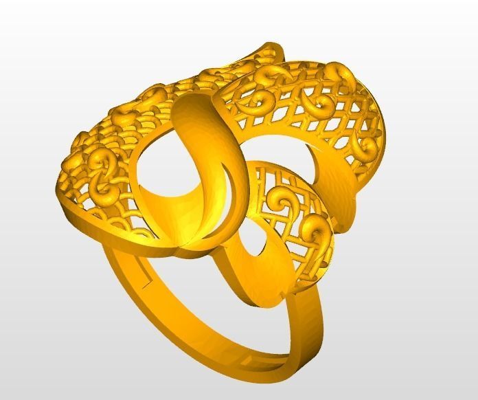  RING ROYAL GOLD  3D print model_1