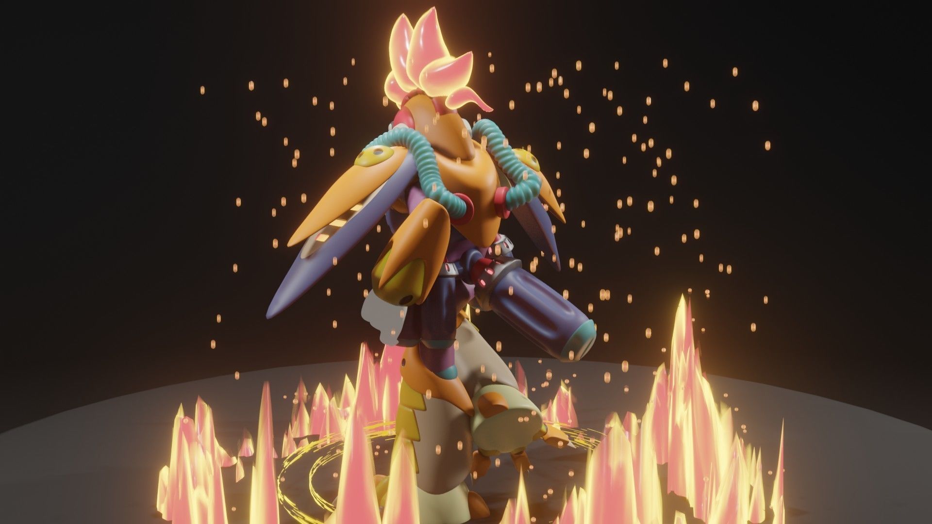 Burn Rooster 3D model_5