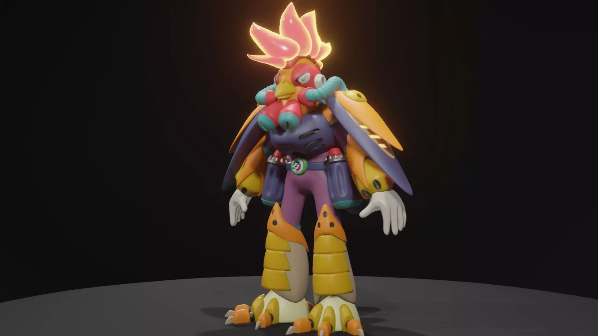 Burn Rooster 3D model_0