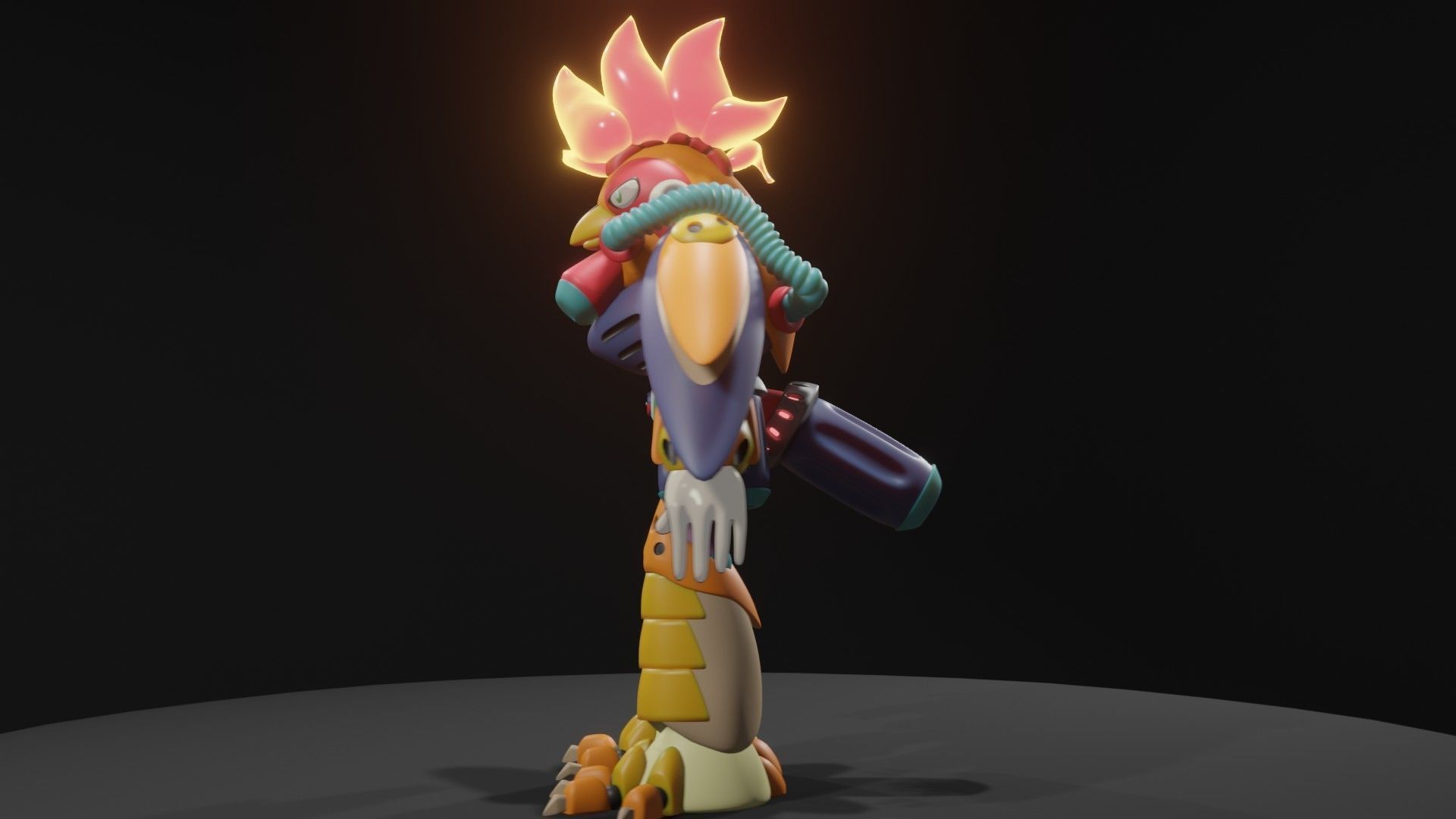 Burn Rooster 3D model_7