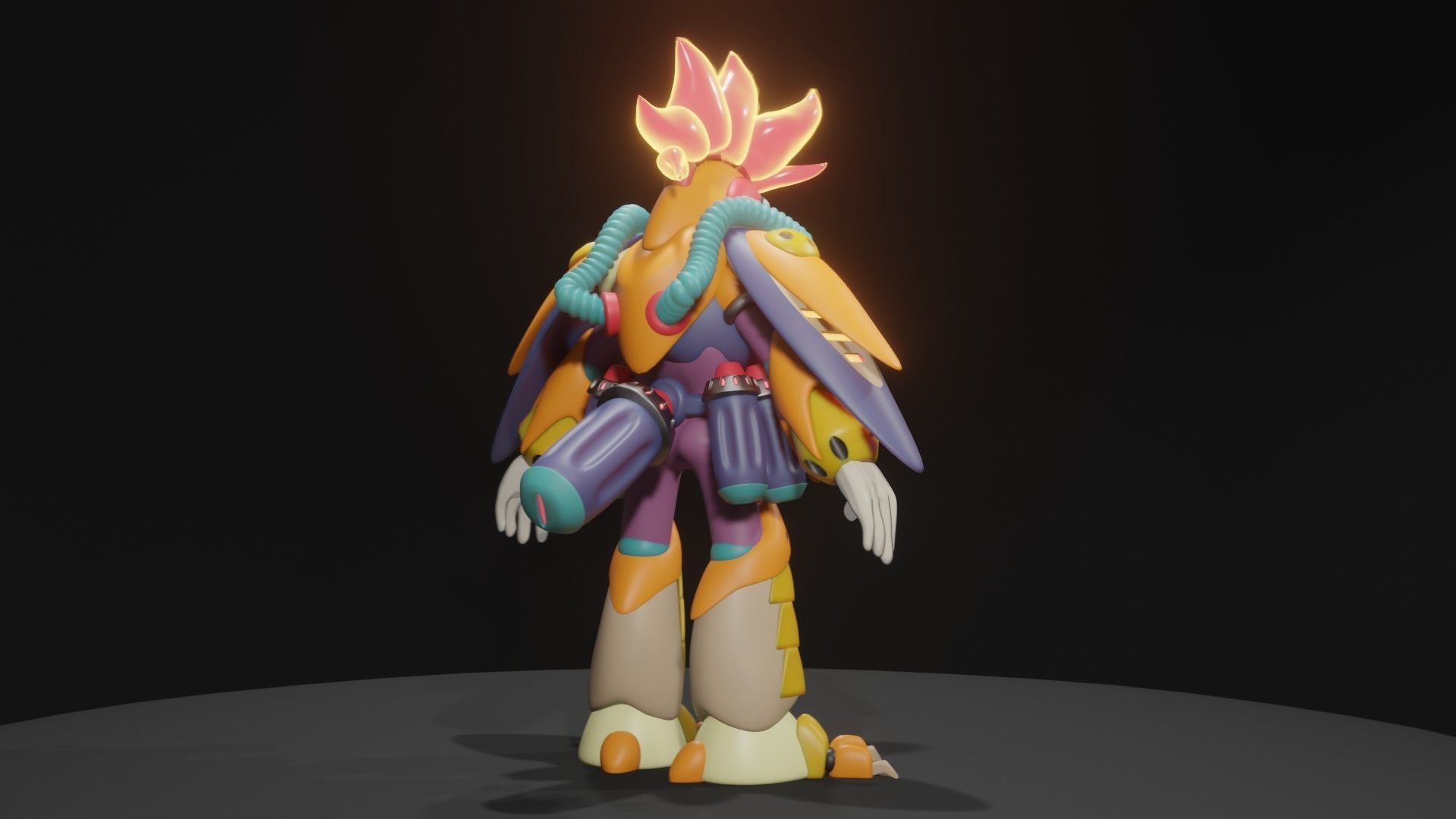 Burn Rooster 3D model_9