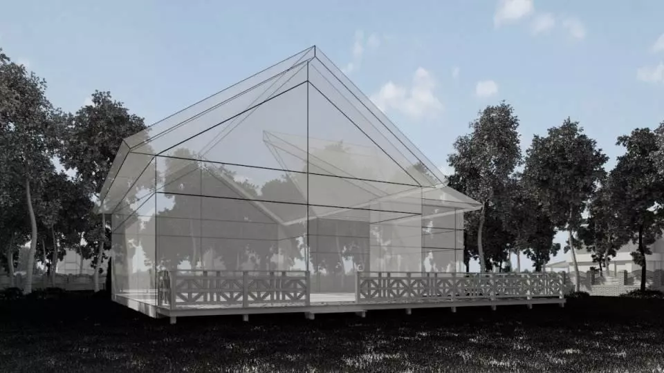 Exterior Primitive Building 3D model_0