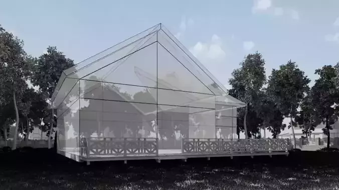 Exterior Primitive Building 3D model