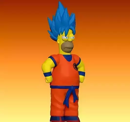 Homer Simpson Sayan 3D print model
