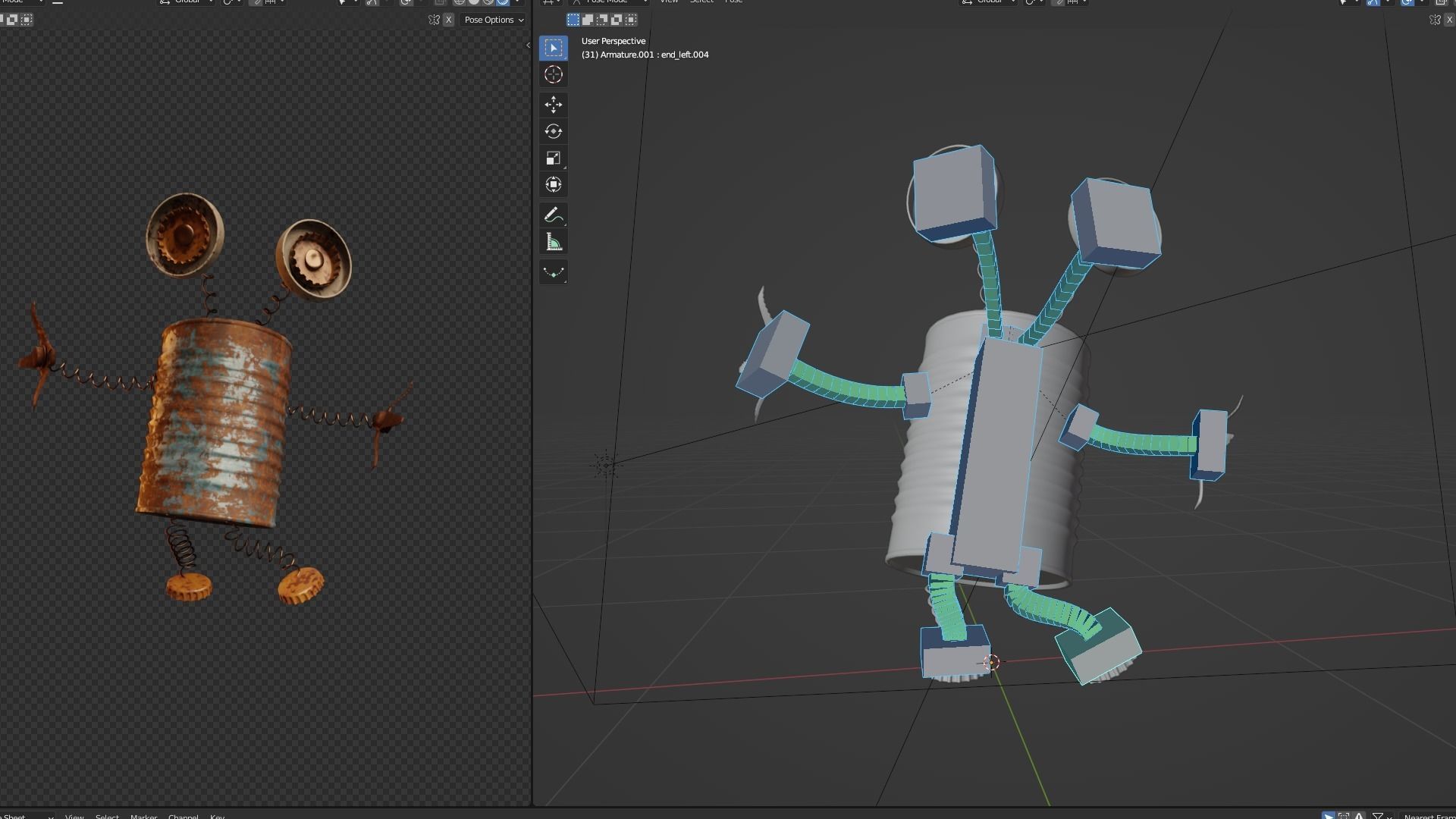 scrub robot  Low-poly 3D model_9