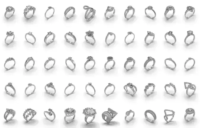 PACK OF 50 3D ENGAGEMENT RINGS