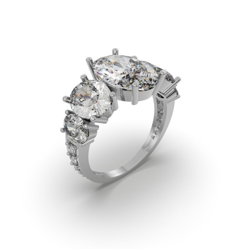 PACK OF 50 3D ENGAGEMENT RINGS 3D print model_36