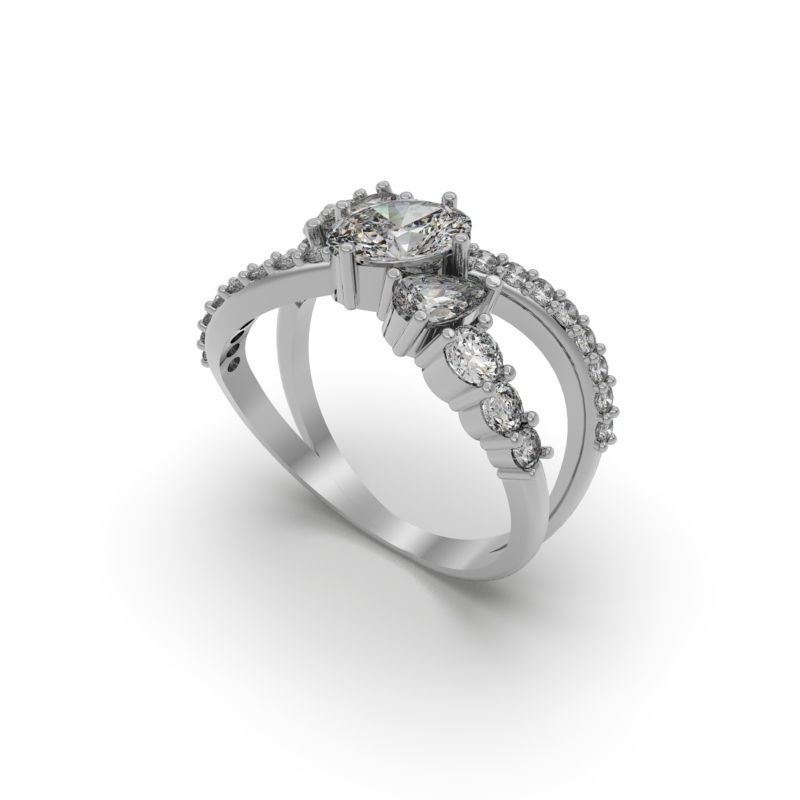 PACK OF 50 3D ENGAGEMENT RINGS 3D print model_74