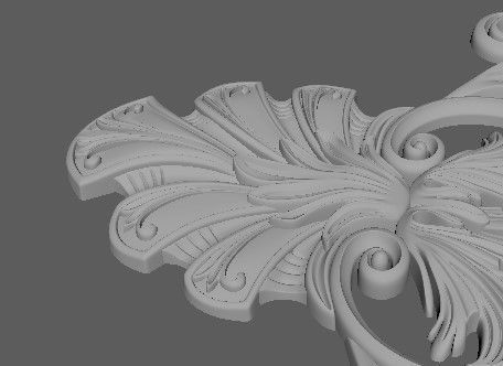 Central decor ornament for furniture 3D model_6