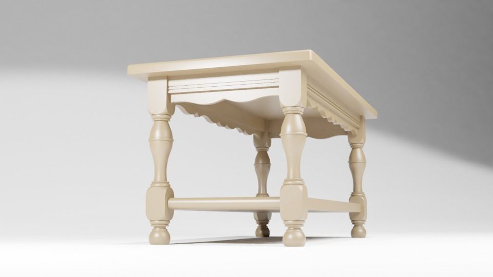 antique table 3D model Free 3D model_2