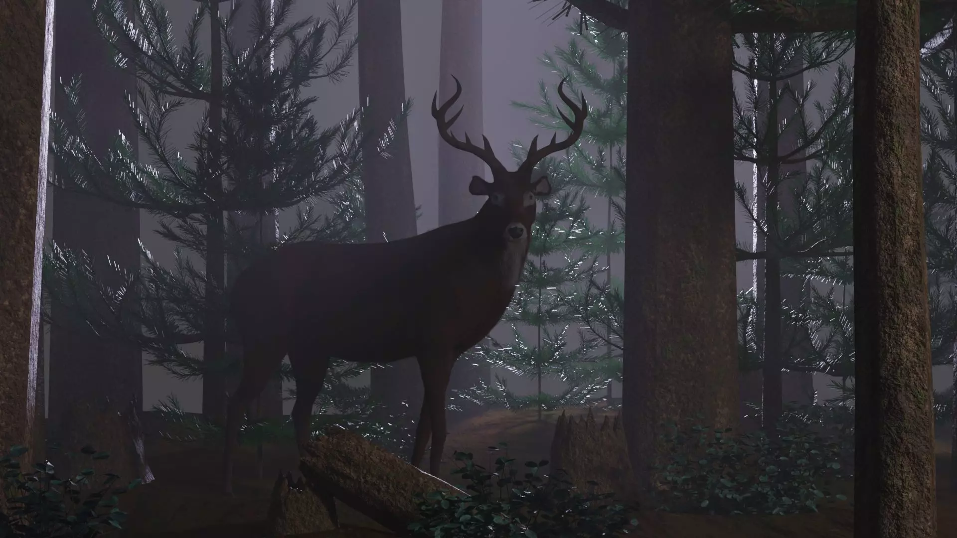 Deer - rigged - painted Free 3D model