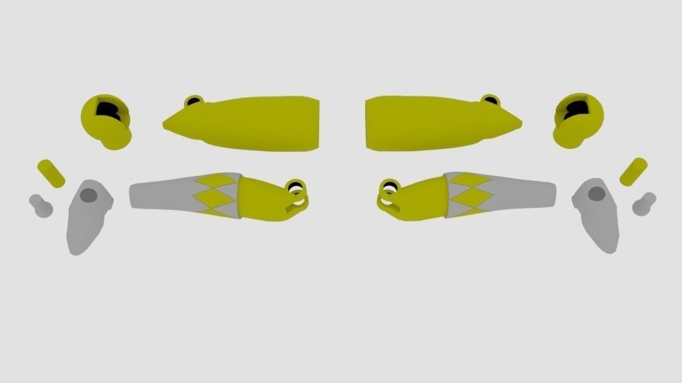 Super rangers Yellow ranger Action figure 3D print model_14