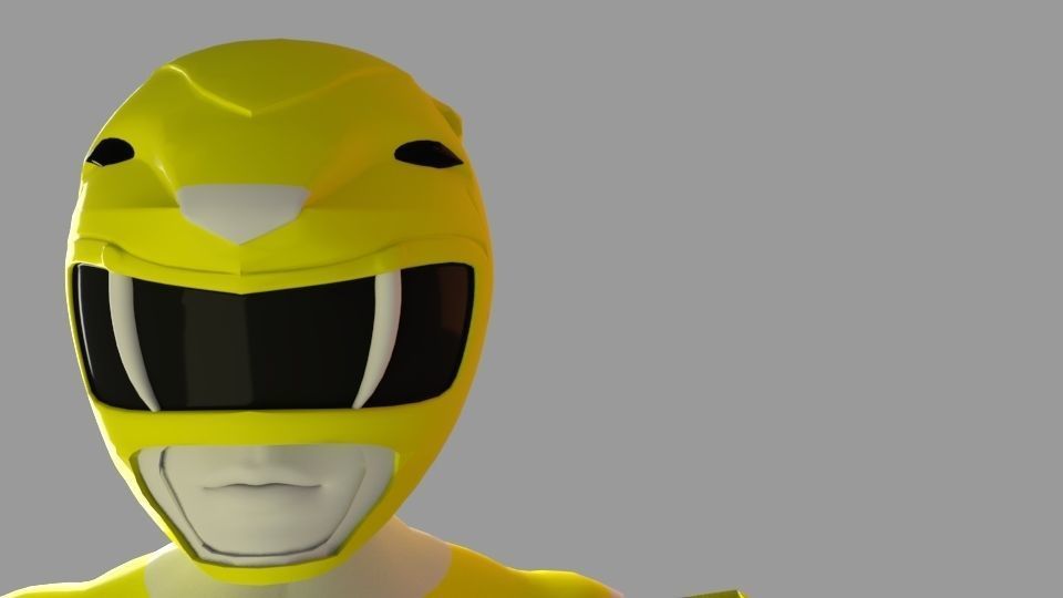 Super rangers Yellow ranger Action figure 3D print model_3