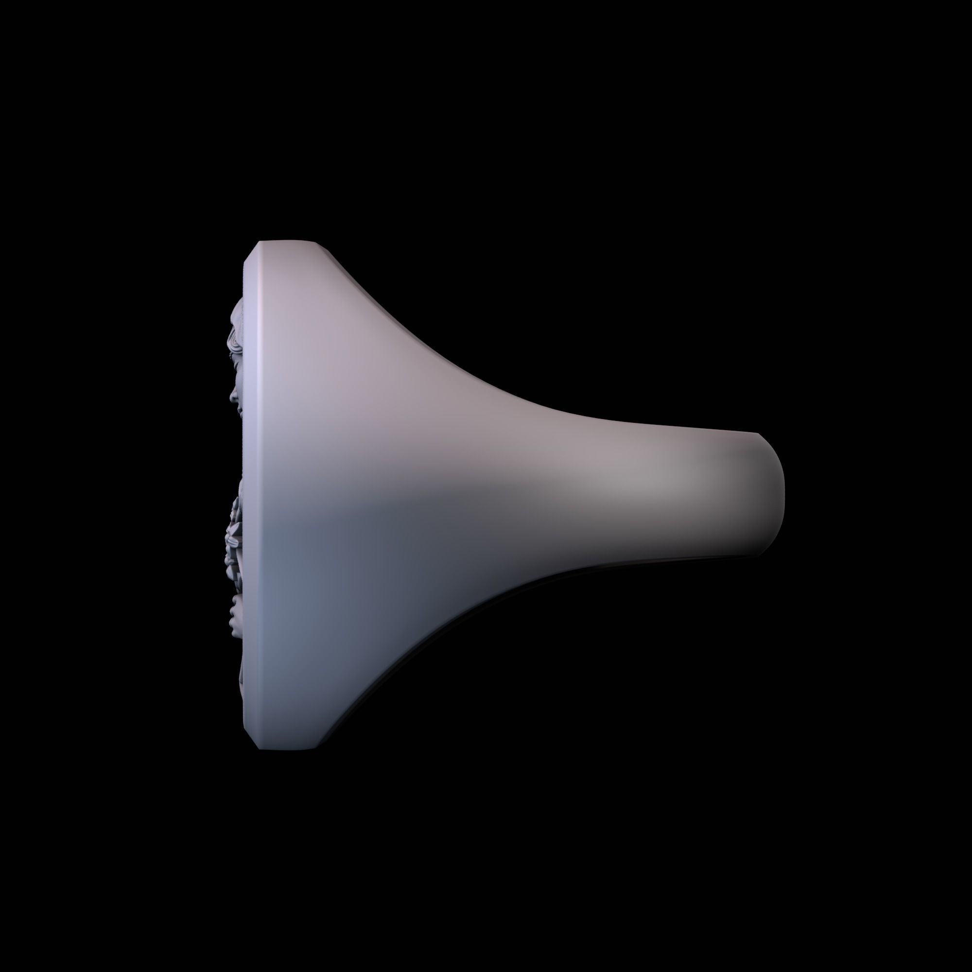 Ring with Saint Mary 3D print model_3