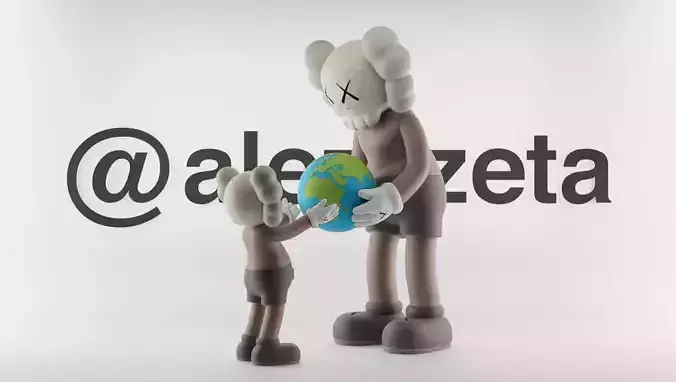 Kaws The Promise Textured Low-poly 3D model