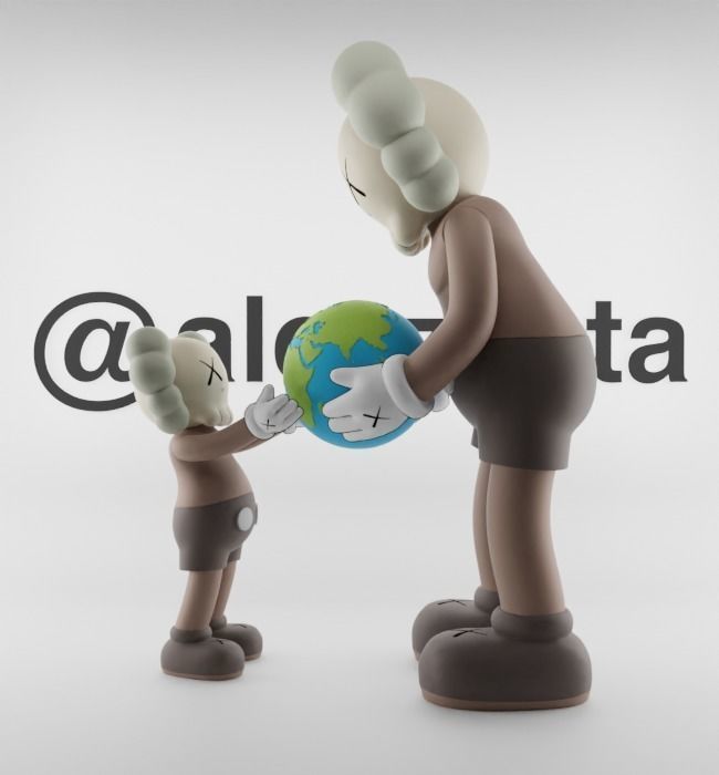 Kaws The Promise Textured Low-poly 3D model_3