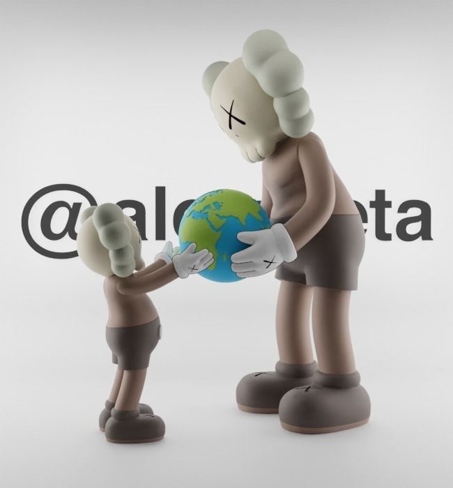 Kaws The Promise Textured Low-poly 3D model_36