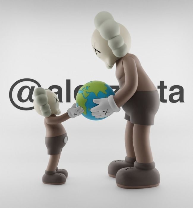 Kaws The Promise Textured Low-poly 3D model_2