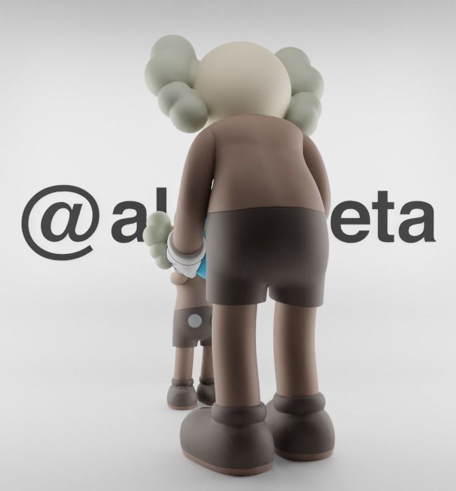 Kaws The Promise Textured Low-poly 3D model_9