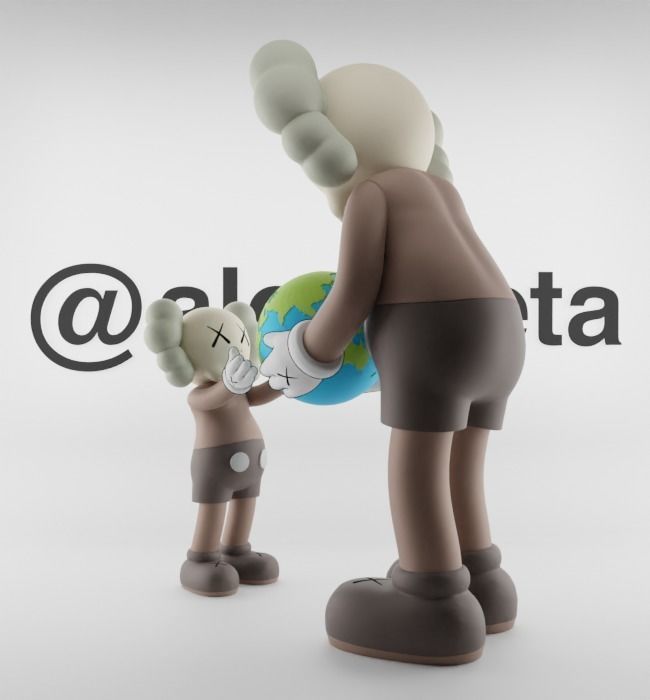 Kaws The Promise Textured Low-poly 3D model_6