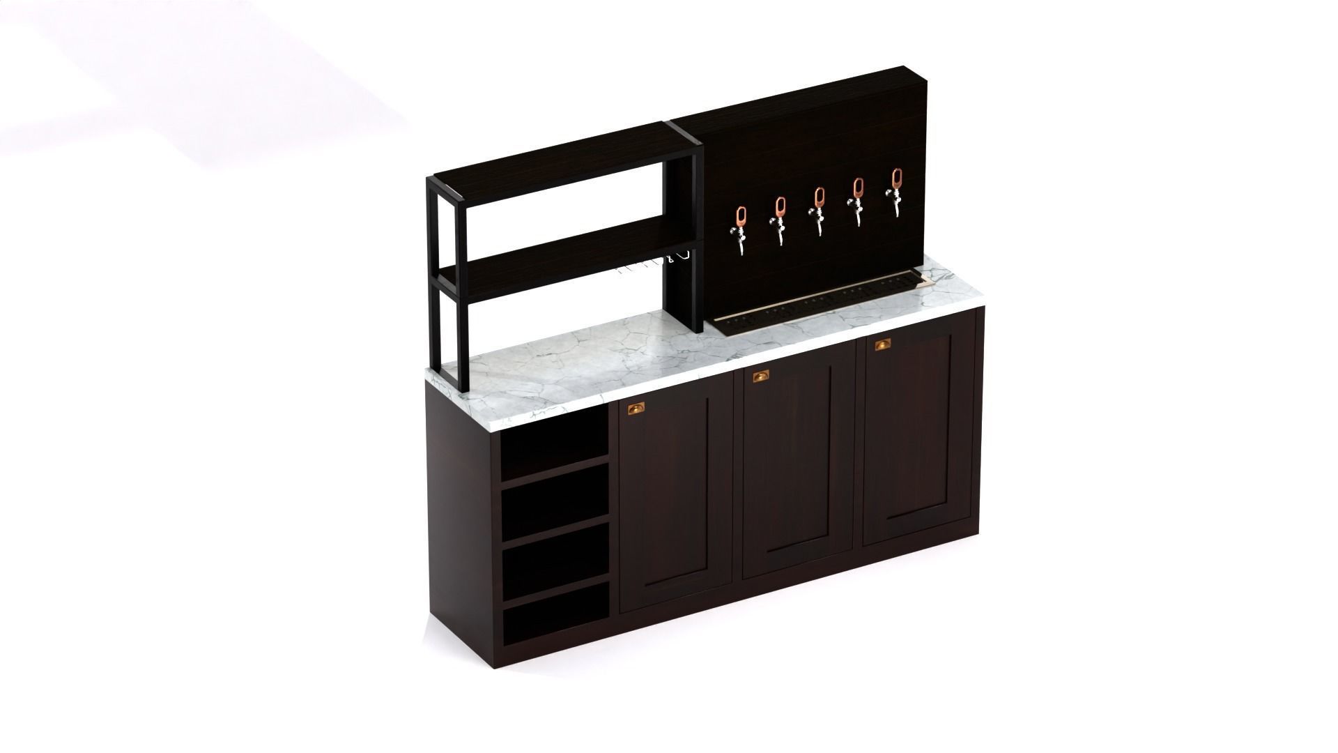 Furniture for bars Low-poly 3D model_6