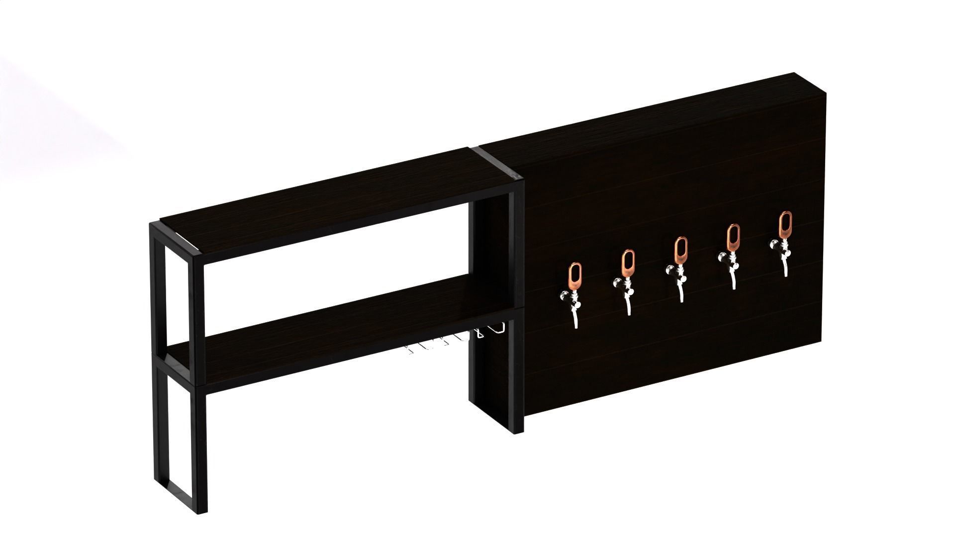 Furniture for bars Low-poly 3D model_8