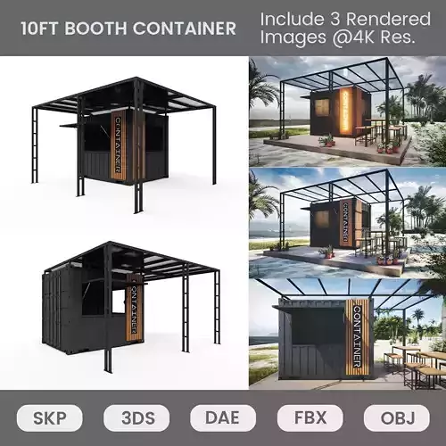 10f Booth Container 3D model