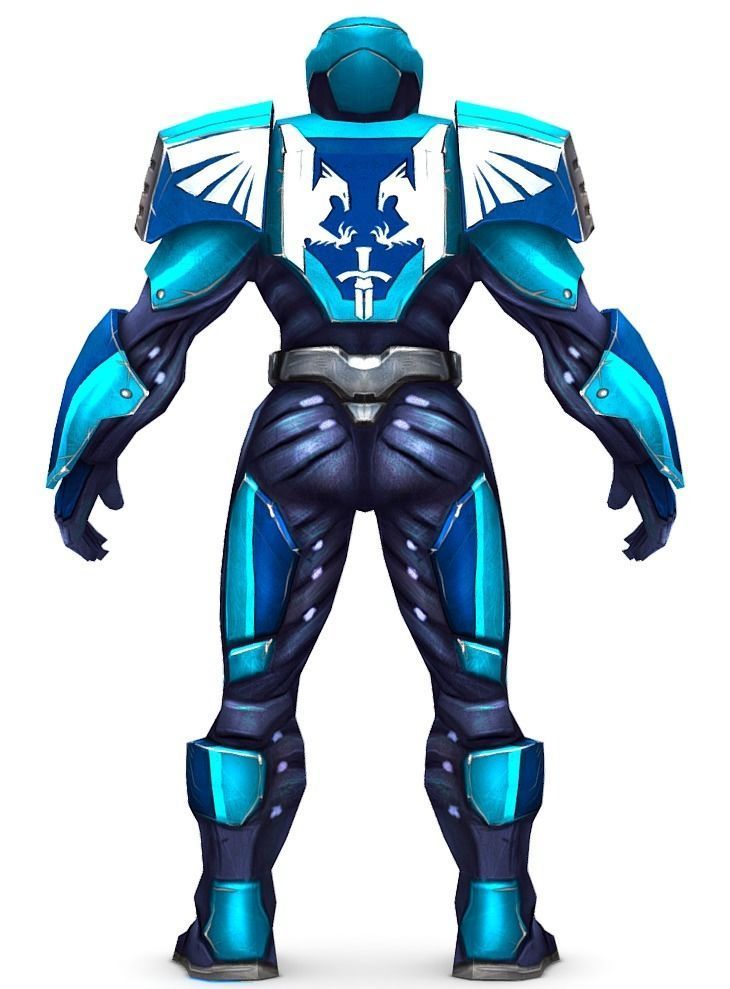 Low Poly Man Cyborg Trooper Soldier Low-poly 3D model_6