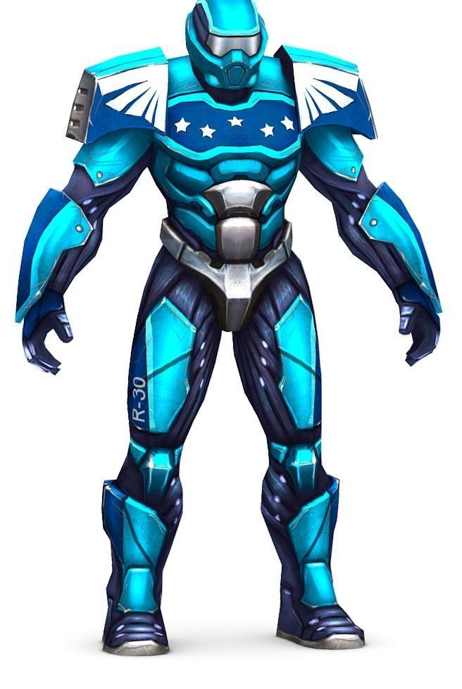 Low Poly Man Cyborg Trooper Soldier Low-poly 3D model_3