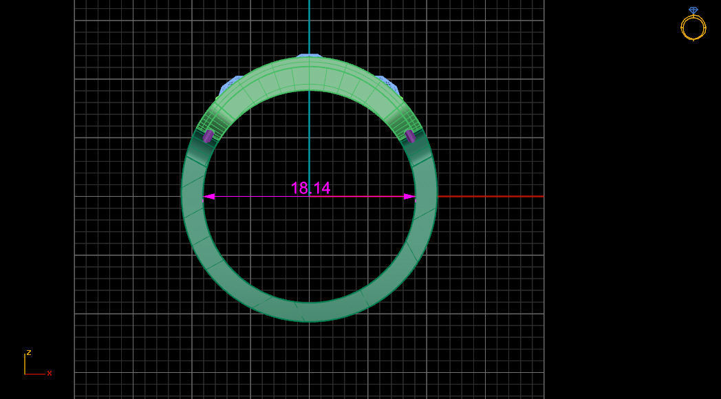 Messika ring 58 3D print model_8