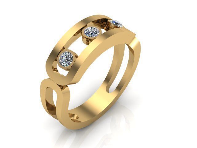 Messika ring 58 3D print model_1