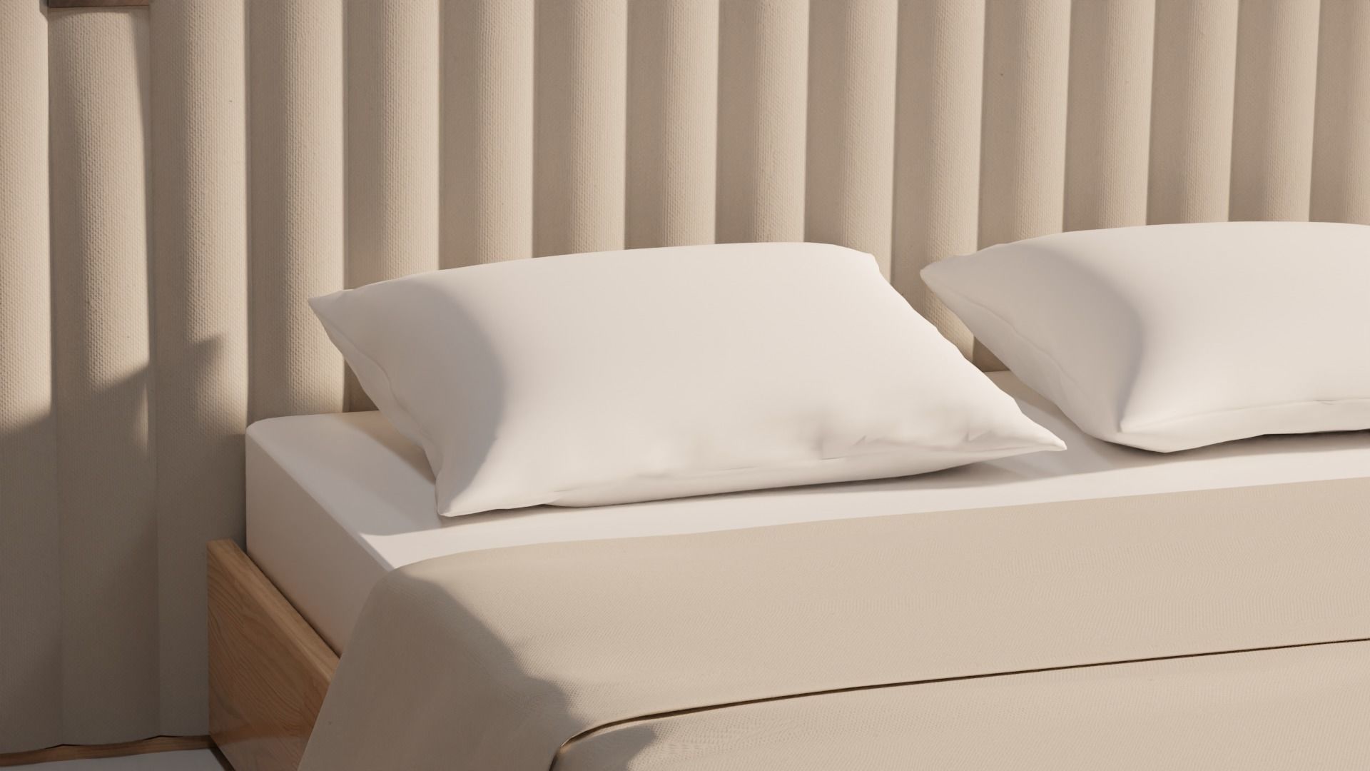 Bed 01 Free low-poly 3D model_4