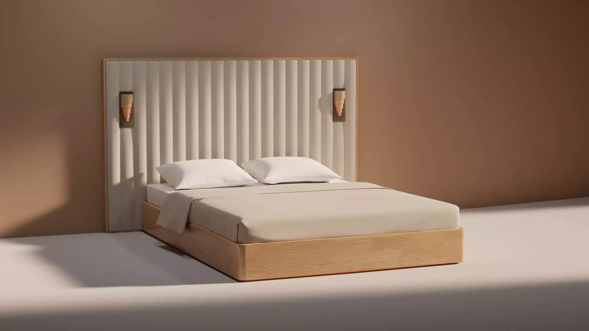 Bed 01 Free low-poly 3D model_0