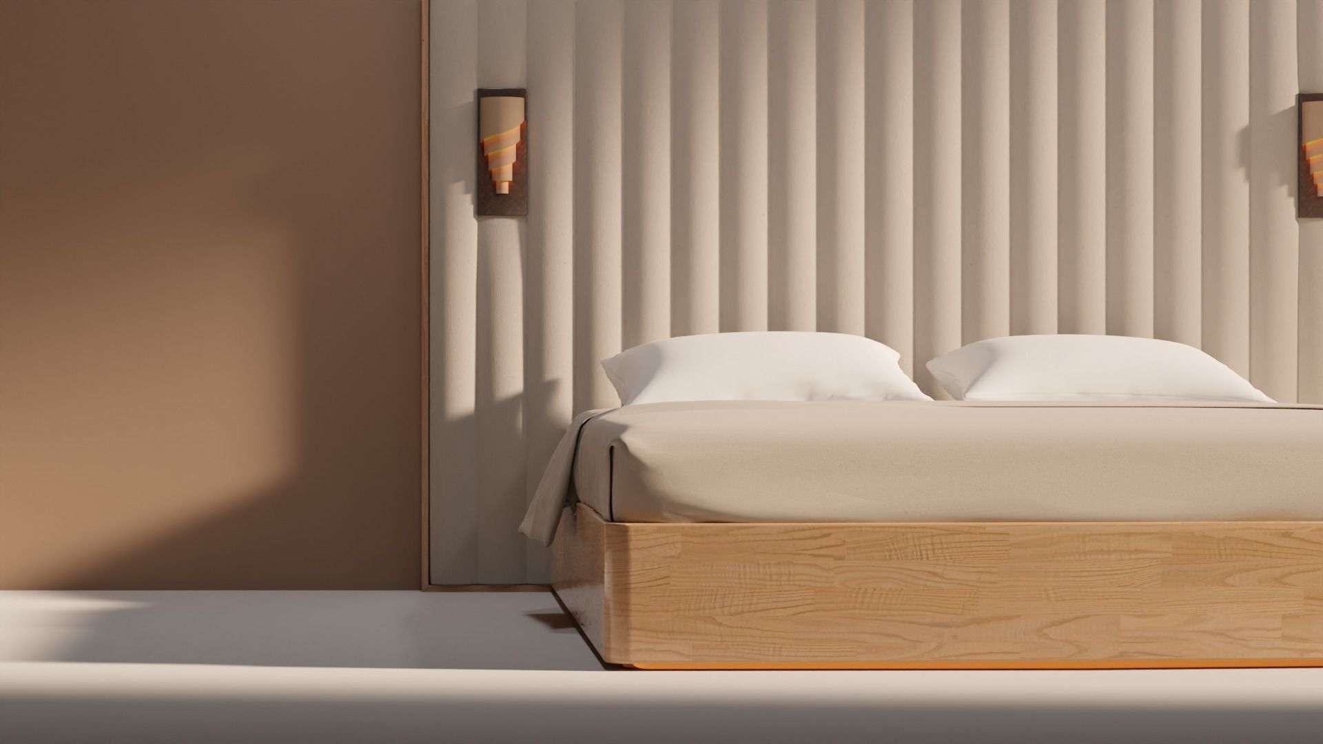 Bed 01 Free low-poly 3D model_3