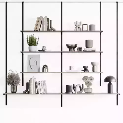 Metal Shelves Decorative With Book - metal Rack 06