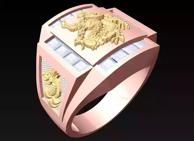 Dragon Ring - Mens Ring - N4190