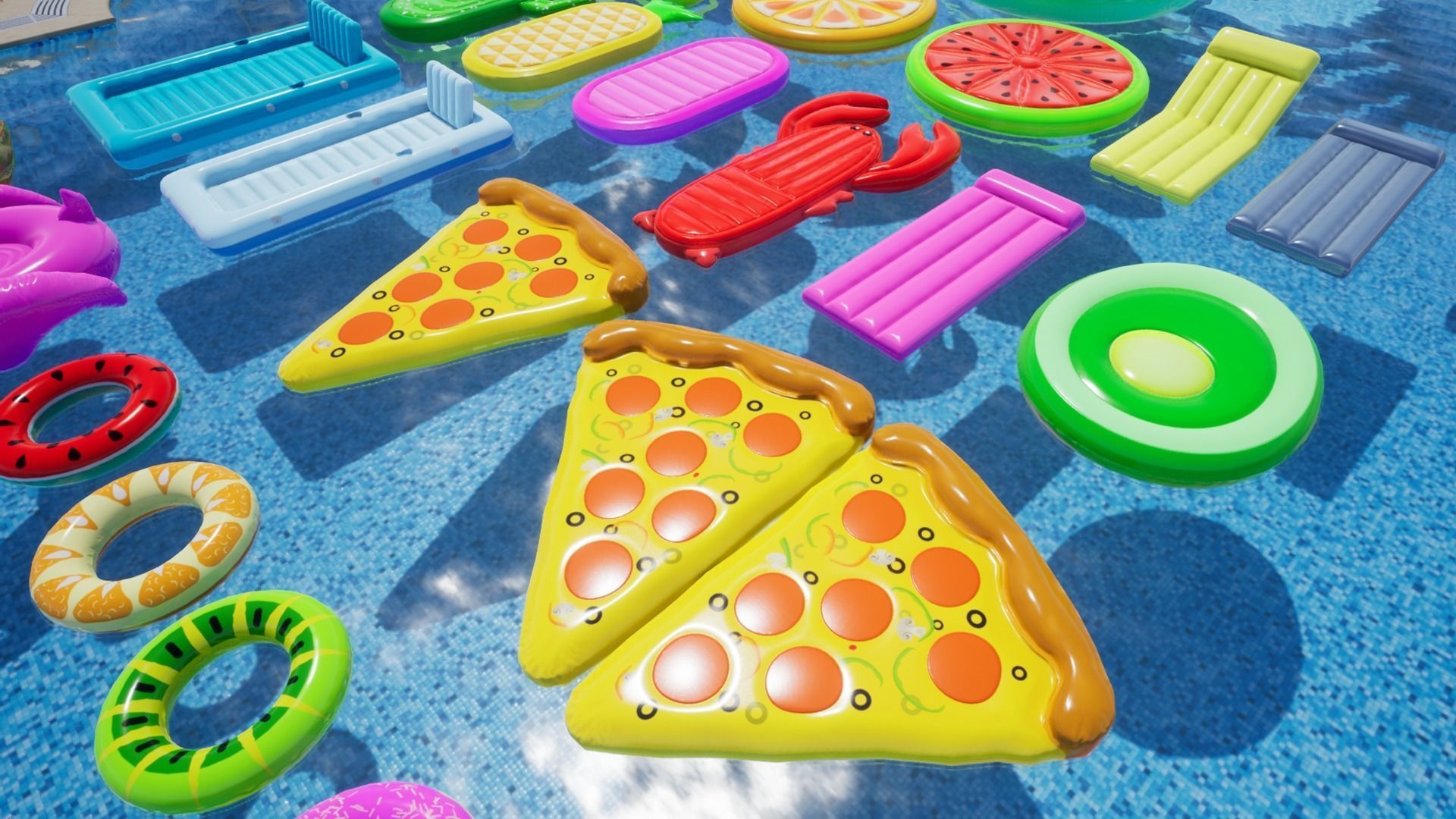 Swimming Pool Low-poly 3D model_4