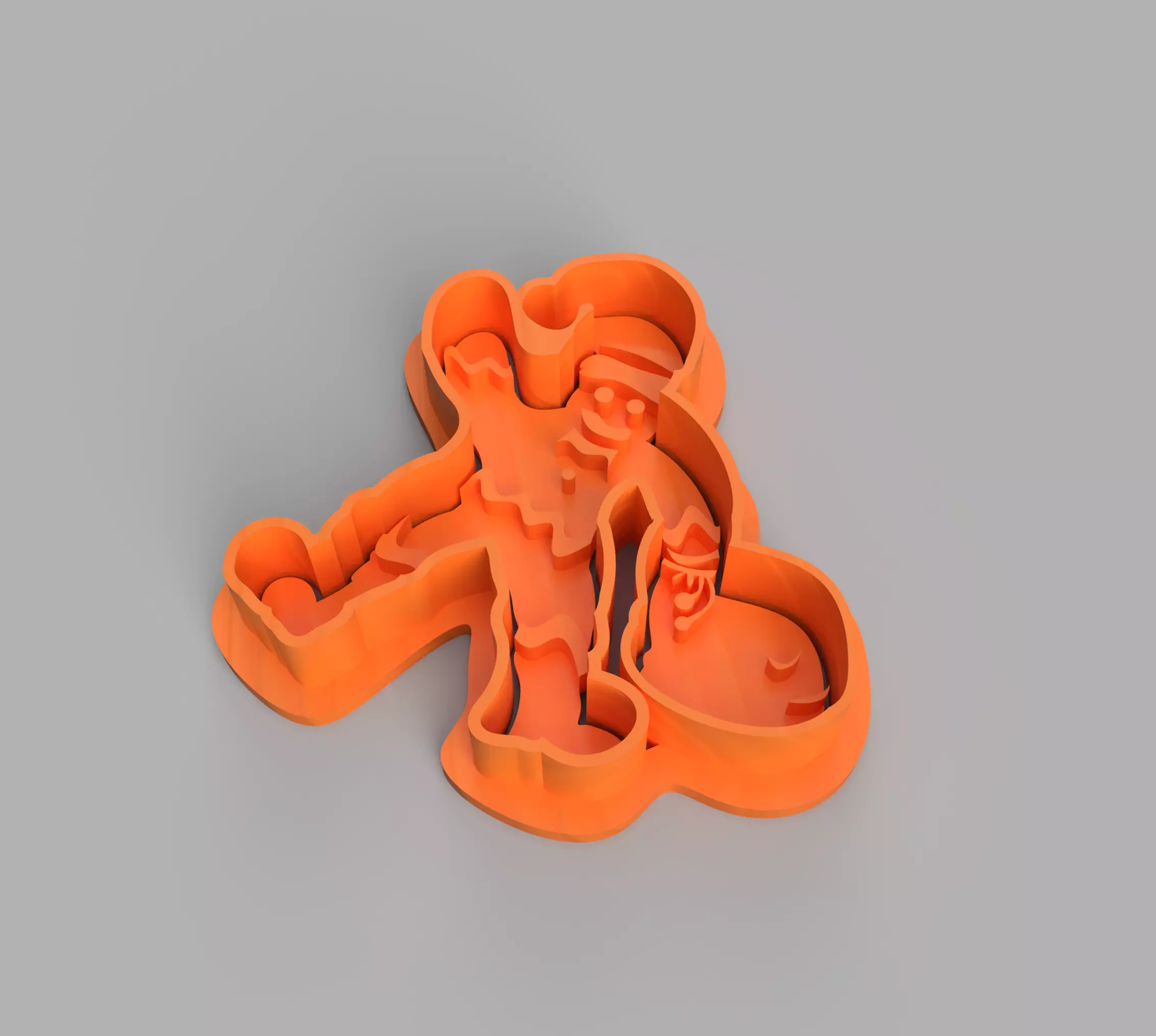 Santa the Gingerbread man Cookie Cutter 3D print model
