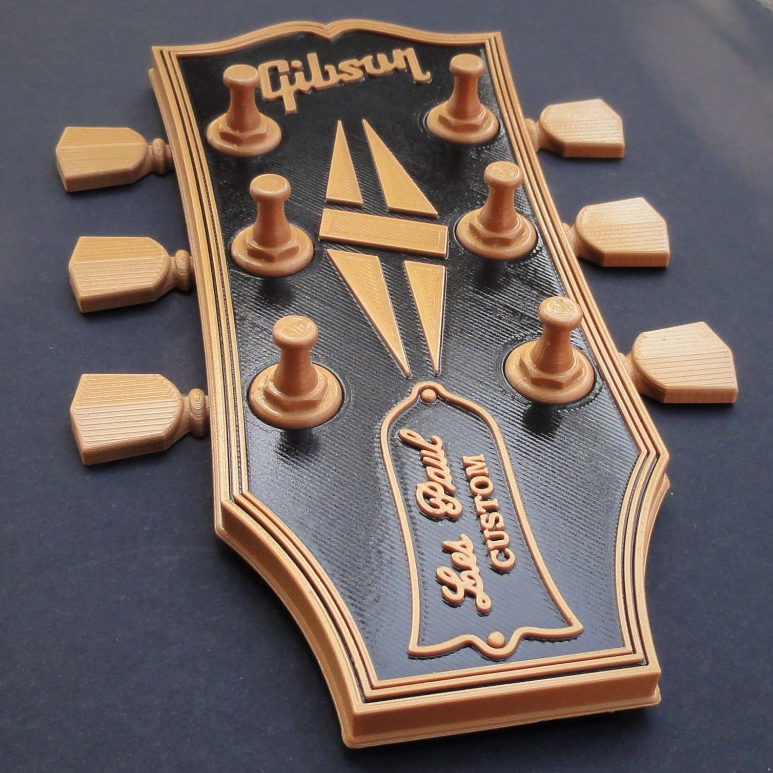 Gibson Guitar Headstock Key Hanger 3D print model_3