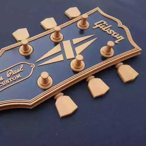 Gibson Guitar Headstock Key Hanger 3D print model